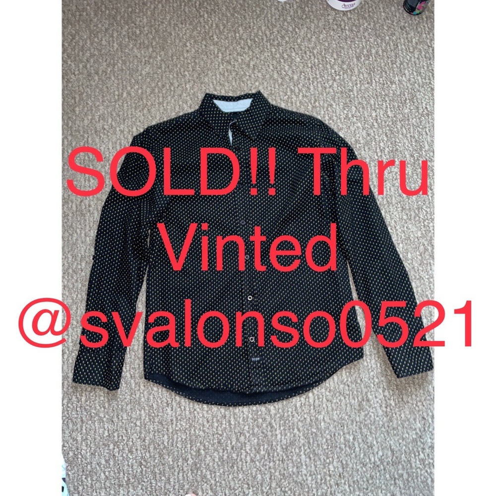 Hype Black Polka Dot Dress Shirt